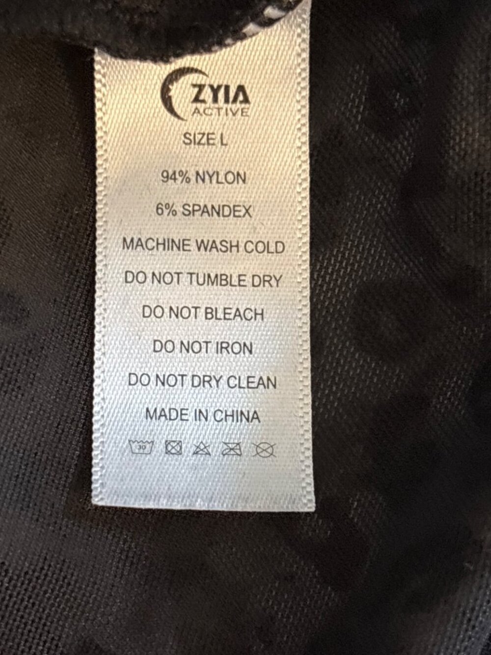 Zyia Active Tank Top Size Large Leopard Print Mesh Sleeveless Keyhole Back Black - Picture 6 of 7